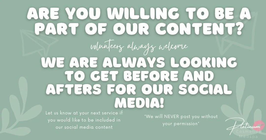 📸 Help Us Create Some Spa Magic

We love sharing little glimpses of treatments, glowing skin, and the amazing results our clients get. If you&rsquo;re comfortable being featured in photos or videos during your appointment, let us know!

Your comfort