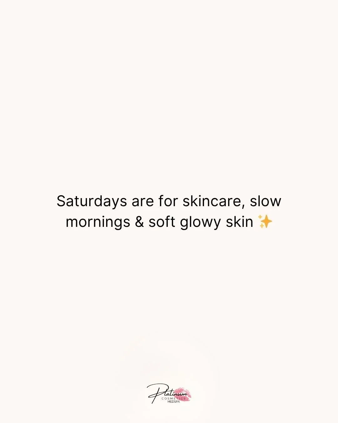 Slow mornings, skincare routines, and a little self-care 🤍

That&rsquo;s what Saturdays are made for ✨