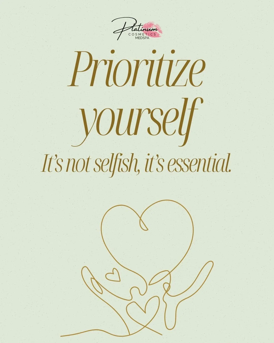 Self-Care Saturday 💖

Reminder: taking care of yourself isn&rsquo;t selfish
It&rsquo;s essential ✨

Make yourself a priority 🤍