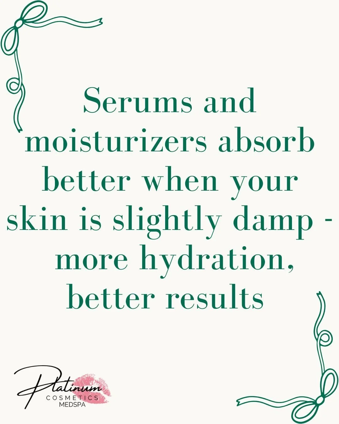 Maximize your skincare results 🤍

Applying products to slightly damp skin helps lock in hydration and boost absorption 💧✨