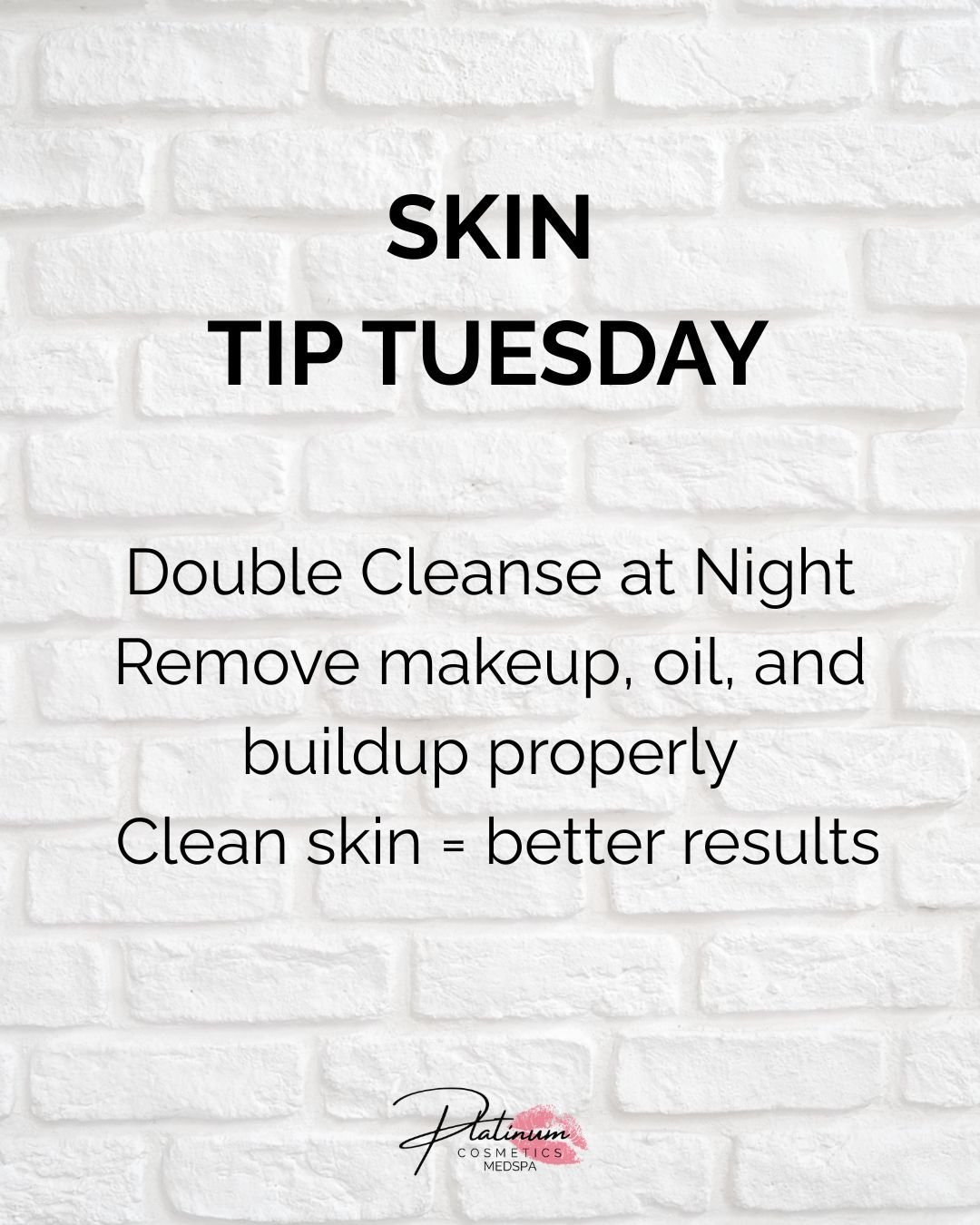 If you&rsquo;re not double cleansing&hellip; you&rsquo;re not fully cleansing 👀

✨ Remove makeup + buildup
✨ Prep your skin for better results

Clean skin = glowing skin 💖