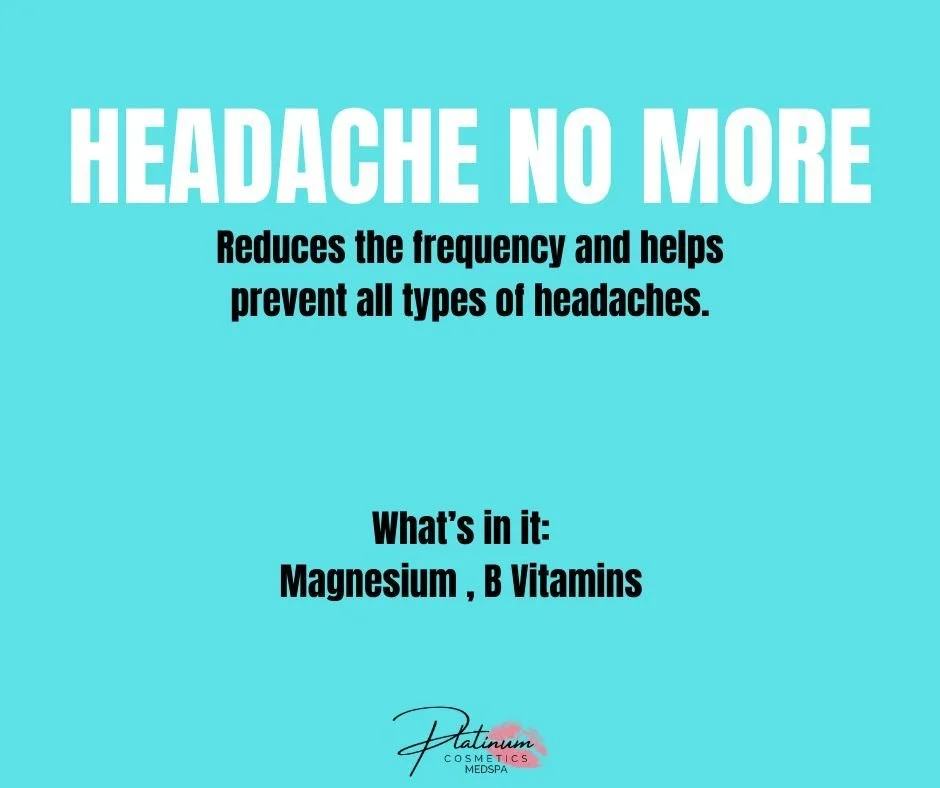 ⚡ Headache No More ⚡

Tired of dealing with constant headaches or migraines? Our IV Therapy treatments may help reduce the frequency of headaches while helping you feel hydrated, refreshed, and recharged 💧✨

Skip the long ER wait and let us help cus