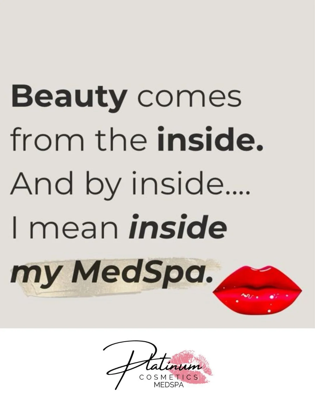 They say beauty comes from the inside&hellip; and by inside, I mean my medspa 💅✨

A little Botox, good skincare, hydrated skin, and monthly self-care appointments never hurt anybody 😉🤍