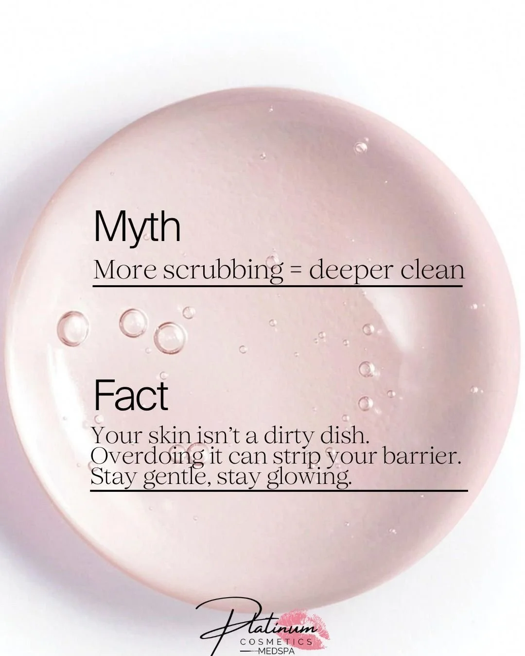Scrubbing your skin harder does NOT mean your skin is getting cleaner 👀✨

Over-exfoliating can actually damage your skin barrier, leading to irritation, dryness, redness, and breakouts 🤍

The key to healthy skin? Gentle products, consistency, and n