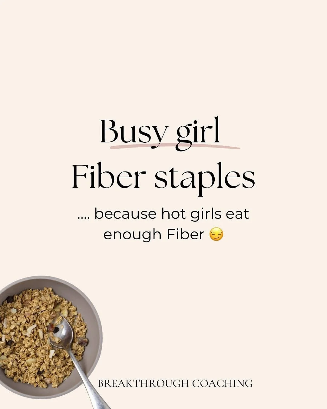 FIBER isn&rsquo;t an option 🙌🏼🌱💩

Here are some of my easy go-to fiber staples and how to add them into your day 

The average person barely consumes 12g of fiber per day and MINIMUM requirement is 25g for women- it&rsquo;s not a surprise we&rsqu
