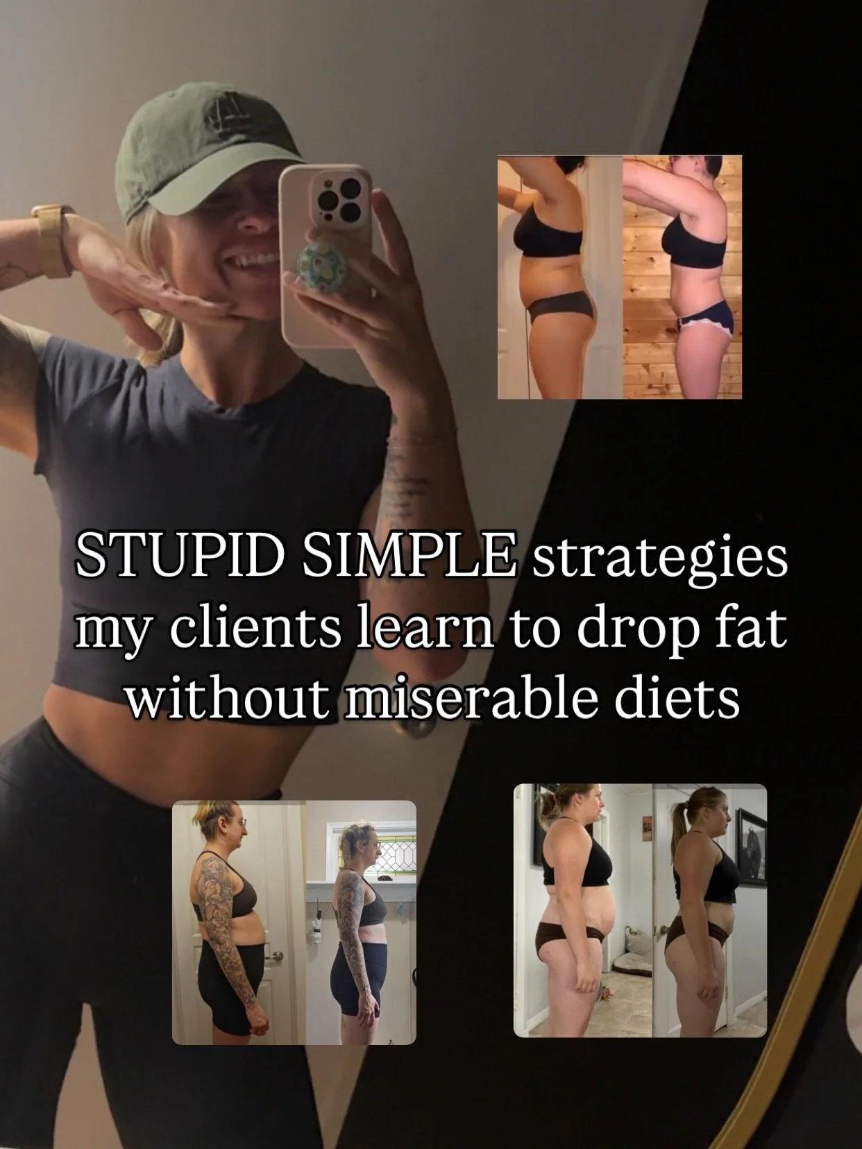 We make it STUPID SIMPLE 🤝🏼

For real life, real women who are busy, with families, and responsibilities. 
No BS and no gimmicks. 

Aren&rsquo;t you tired of being uncomfortable in your body?
Aren&rsquo;t you tired of having a terrible relationship