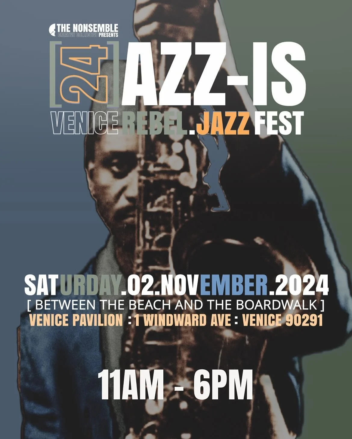 Hey Venice Soulstice fam! Join us this Saturday at the Venice Boardwalk for the @_azz.is REBEL JAZZ FESTIVAL 🎶

From @_azz.is:

&ldquo;AZZ-IS REBEL JAZZ FESTIVAL takes place the first weekend of November each and every year. The festival takes its n