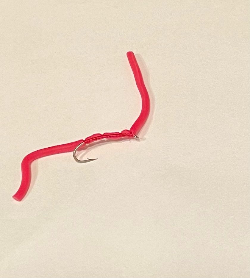Squirmy wormy jig hook size 12