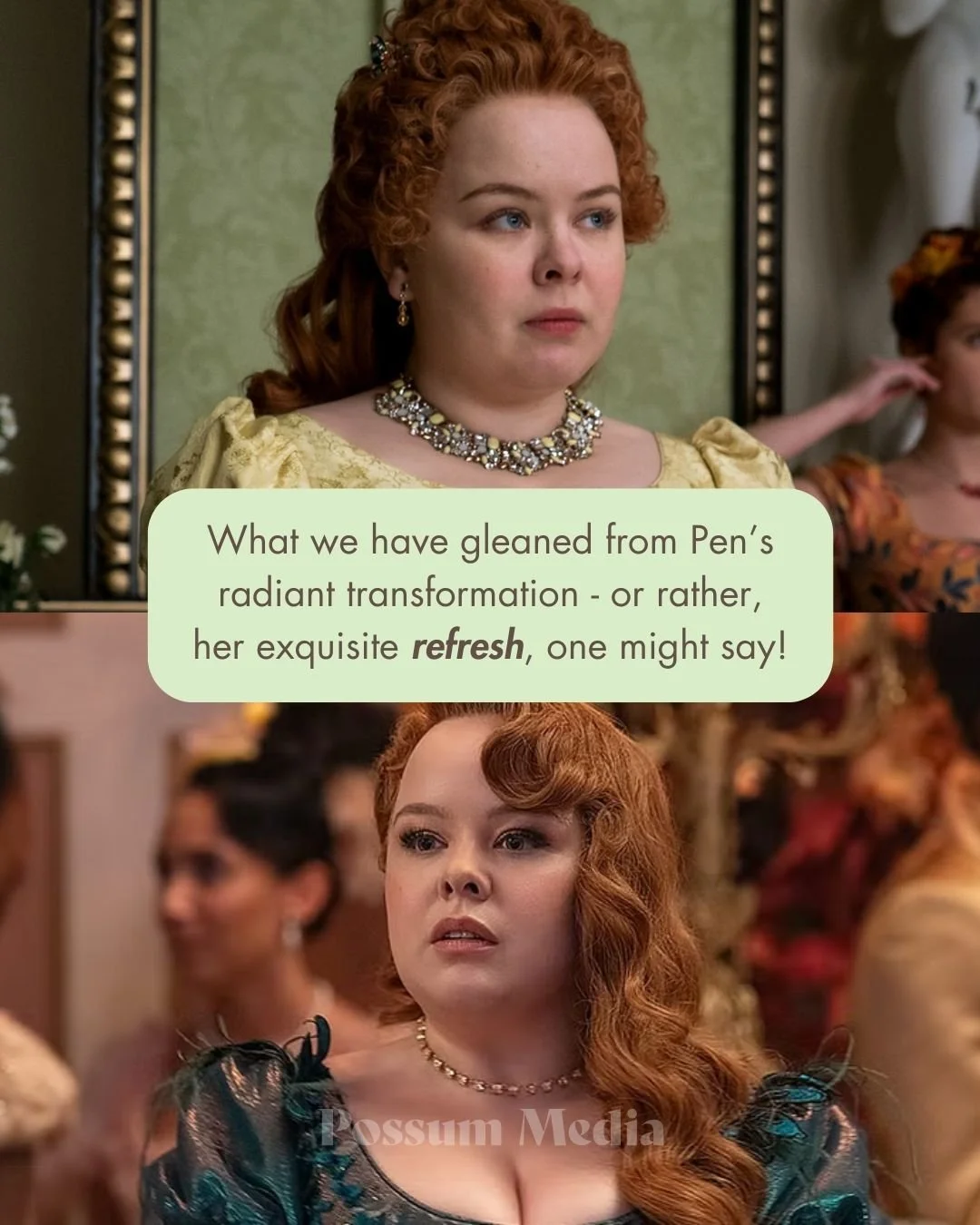 🚨 Spoiler 🚨 In Bridgerton S3, we witness Penelope *successfully* 😏 transform her look into something more alluring, fitting and contemporary. 

From a brand refresh perspective, here&rsquo;s what we learnt: 

🎯 Know your audience. Pen draws inspi