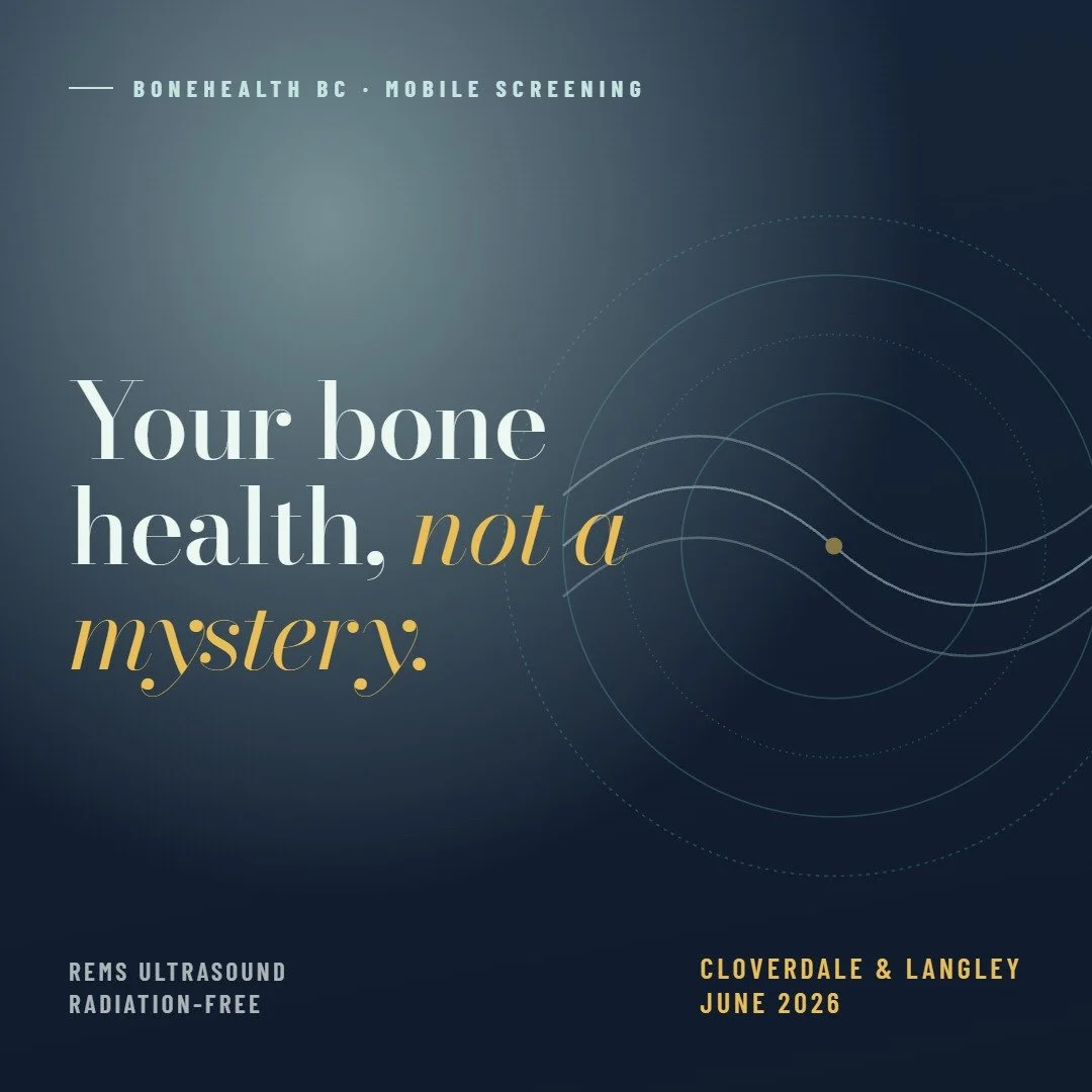 📍 Langley &mdash; 18 June 🙌 NEW LOCATION 🙌
📍 Cloverdale / Surrey &mdash; 26 June &middot; Cloverdale Pharmasave Health Centre.

We're thrilled to welcome Livstil Wellness into the BoneHealth BC network.

🗓️ Thursday 18 June 2026
📍 Livstil Welln