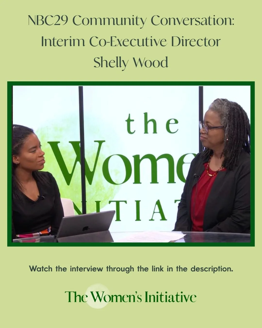 Access to mental health care should feel within reach. Last month, Interim Co-Executive Director Shelly Wood joined @wvir29news to share how The Women's Initiative is expanding access to care through our wellness clinics and programs.

Watch the inte