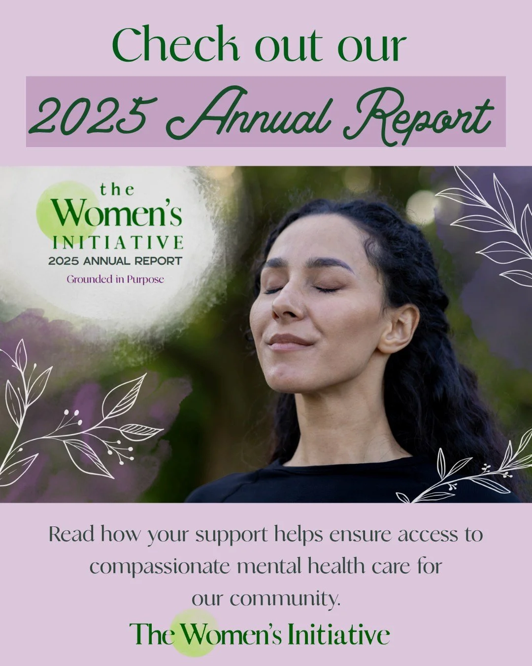 In a year marked by growing need, The Women&rsquo;s Initiative continued providing free counseling, wellness clinics, and affinity-based healing programs for women and members of the gender-expansive community.

Our 2025 Annual Report reflects the ca