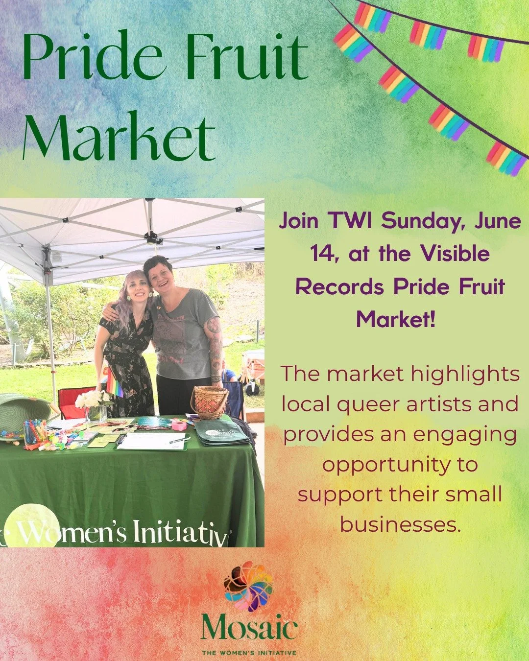 We&rsquo;re excited to be part of the Pride Fruit Market on Saturday, June 14, from 11am-4pm! 🏳️&zwj;🌈🍓

Hosted by Visible Records, this annual queer-led vendor market brings together local artists, makers, organizations, and community members for