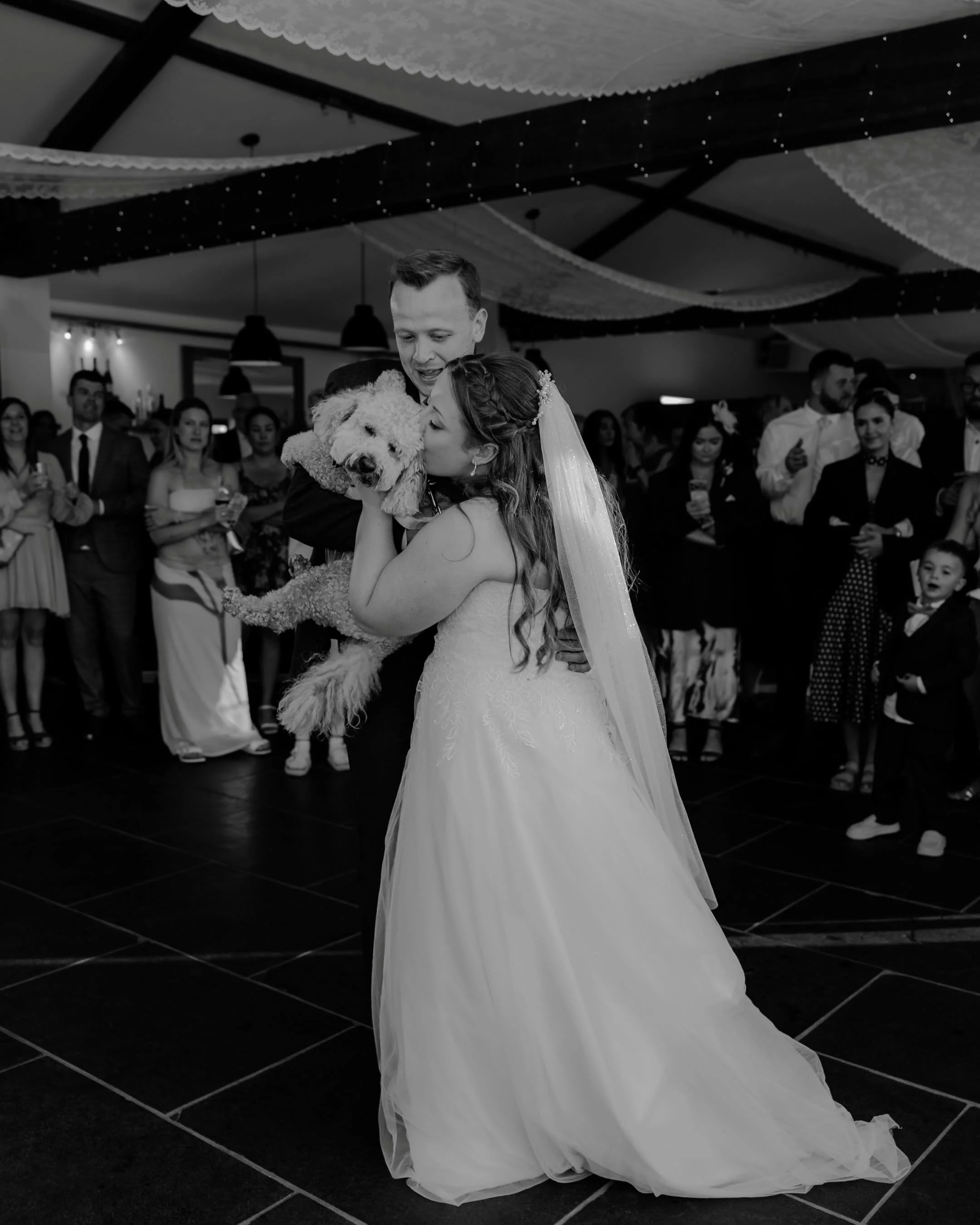 DOGS AT WEDDINGS >>>> 
Always a huge yes from us&hellip; especially when they&rsquo;re as cute as Toby! 🐶 

Congratulations R &amp; N (and of course Toby) ❤️ 

Photographers: @jordhanphotography 
Venue: @quantocklakesuk 
Videographer: @k