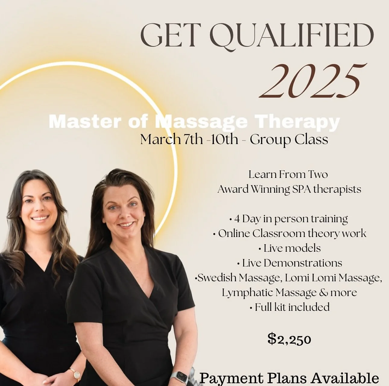 Are you a natural healer? Do you love to assist people in feeling their best self? Then THIS is the career for you ! ✨

Our Masters of Massage therapy Course will have you fully competent to actively run your own massage business or get a job within 