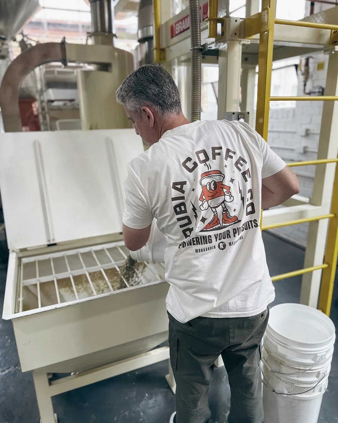 It all starts here. Green beans in the bucket, our brew dude tee, and the right soundtrack playing.