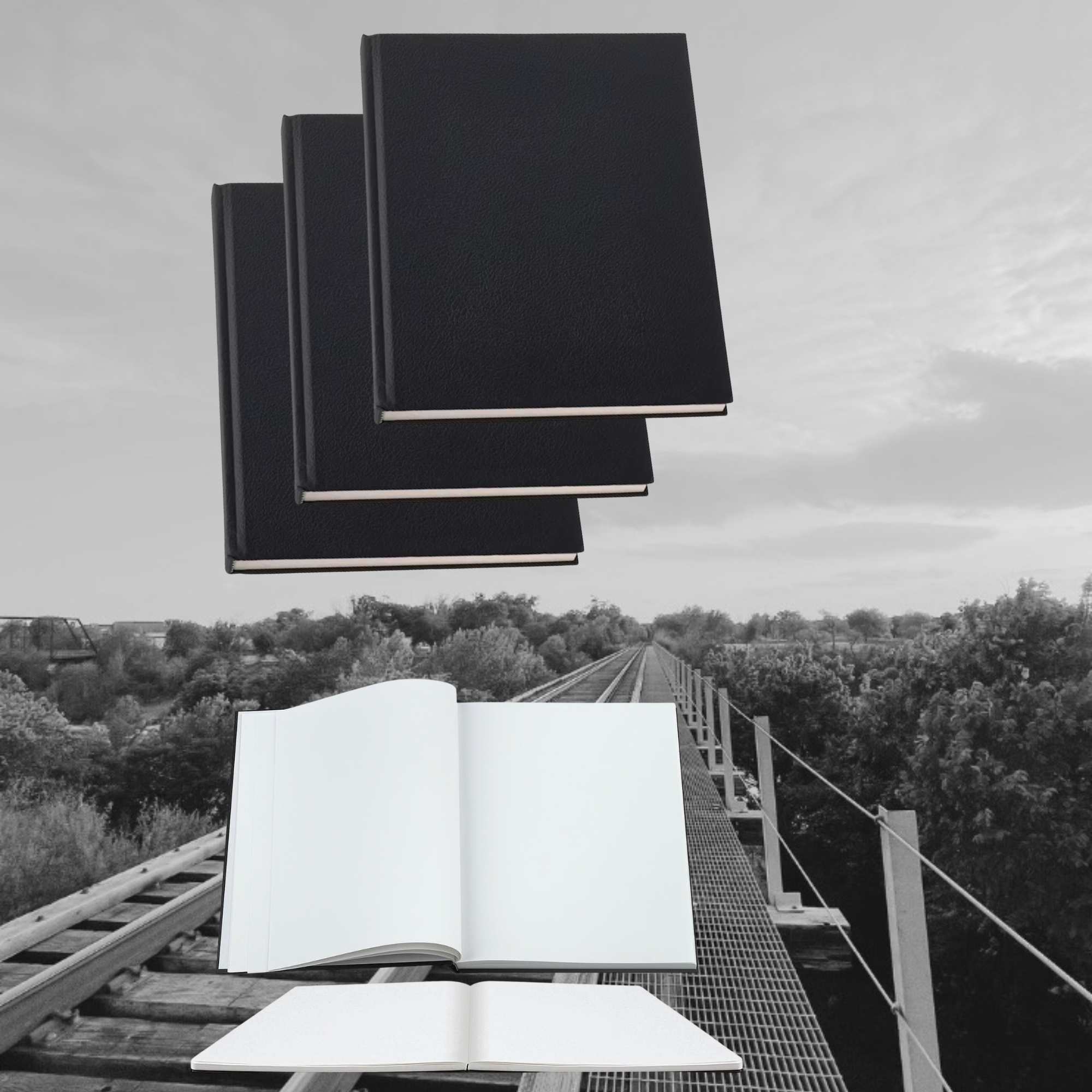 8.5” x 11” Hard Cover Blackbook