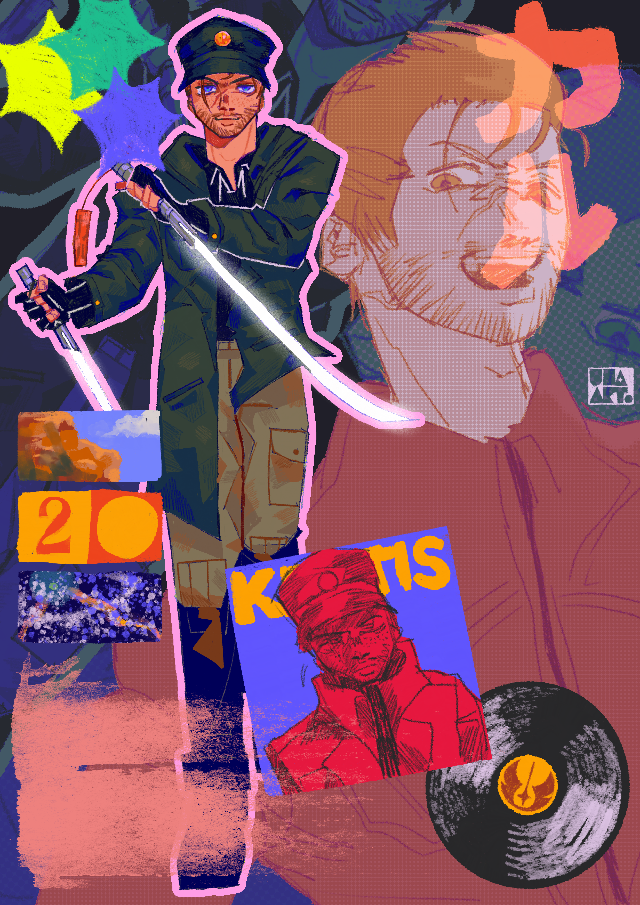 "cal kestis !!!!!" 2480 x 3508px
⎯ Cal Kestis from Jedi: Survivor, but I gave him the Katana Man clothes (sorta).