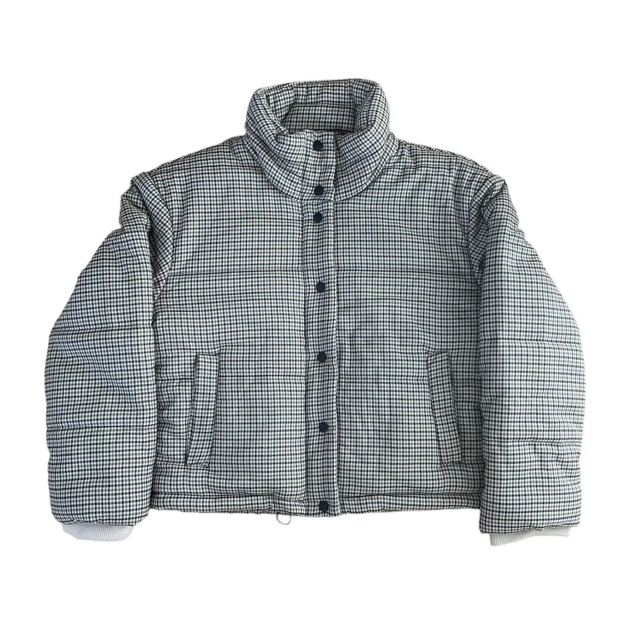 Patched Houndstooth Jacket