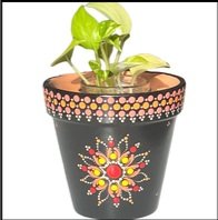 Hand Painted Terracotta Pot