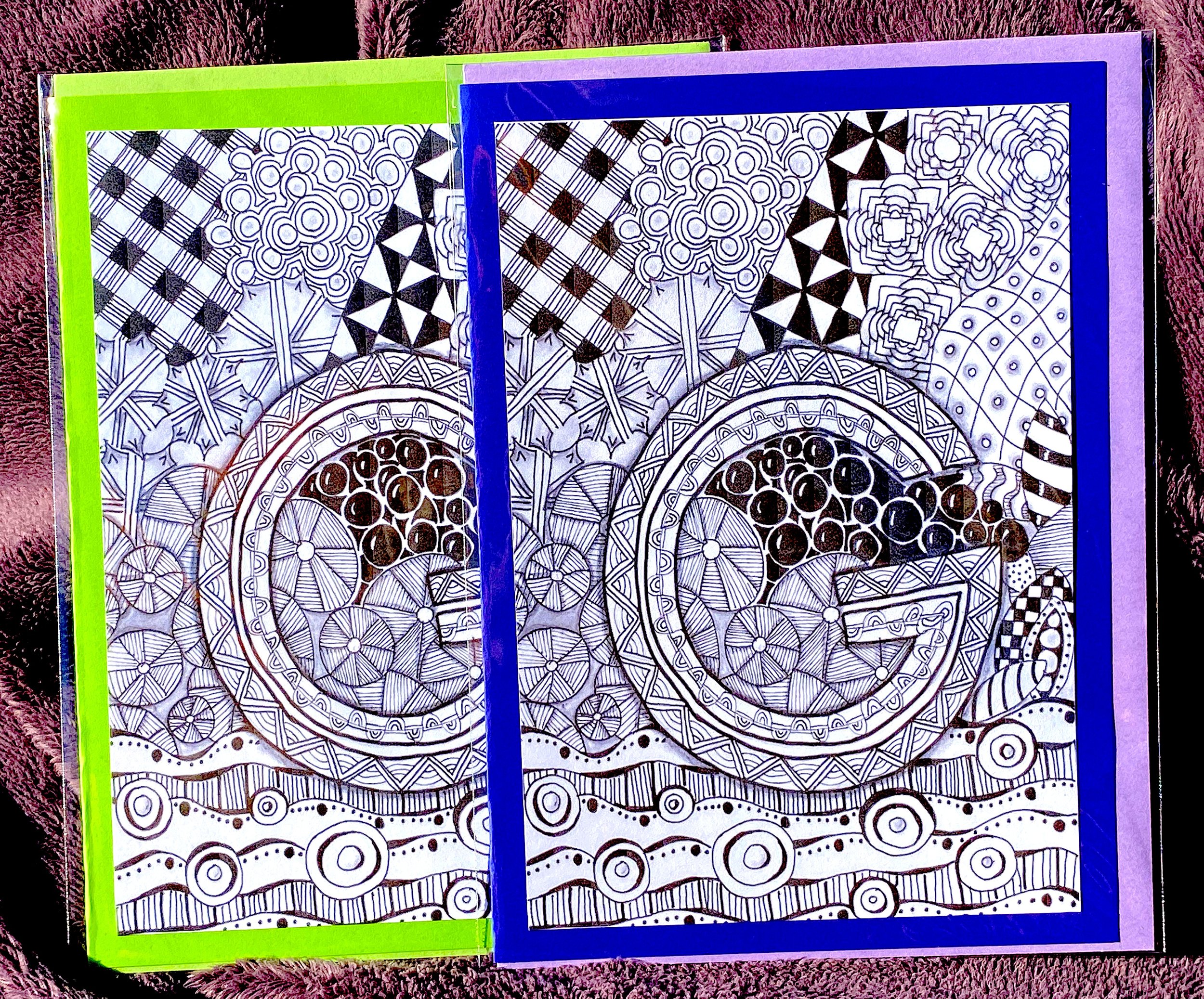NOTE CARDS TO SHOW - 54 - G IS FOR GRYST - 2 CARDS IN PLASTIC SLEEVES.jpeg