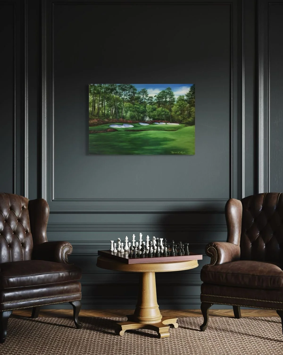 Augusta National, Azalea 13, Masters golf course landscape fine