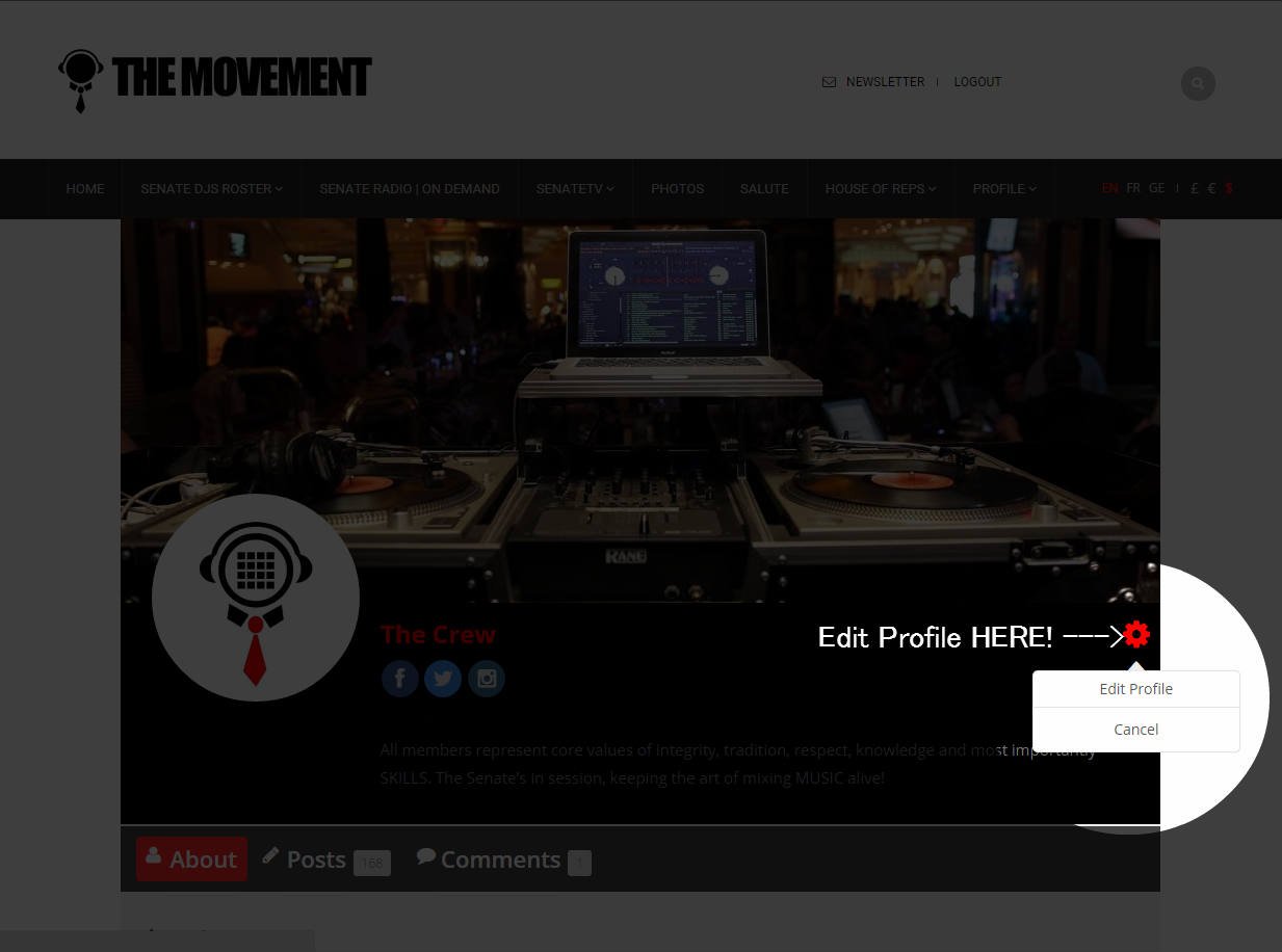 Edit your personal Profile!