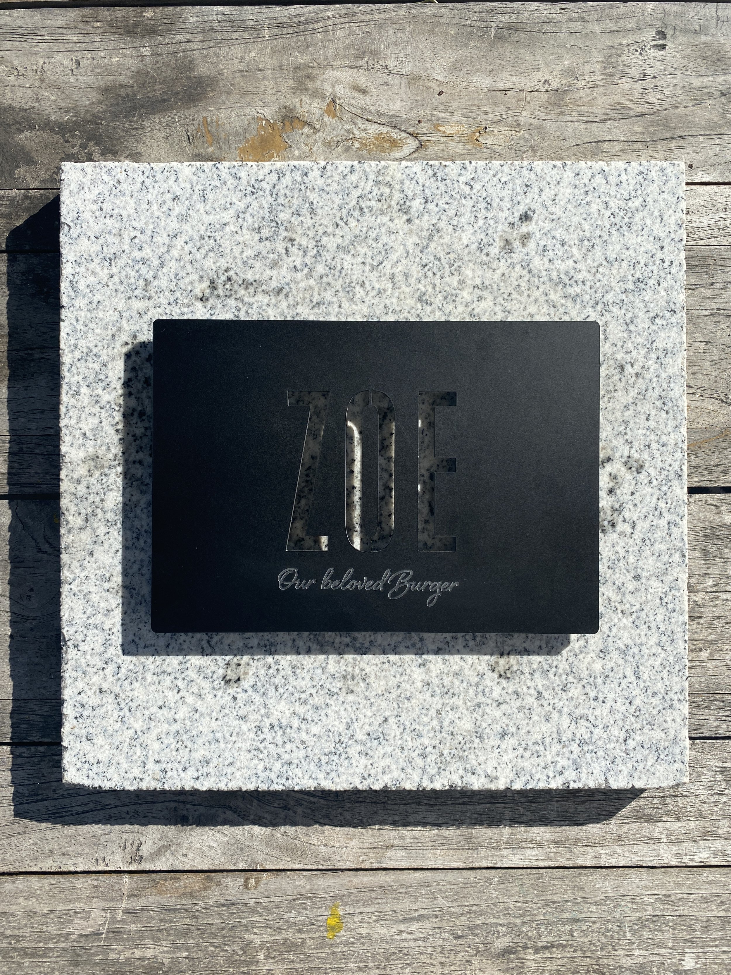 KEPT. — Acrylic Memorial Plaque