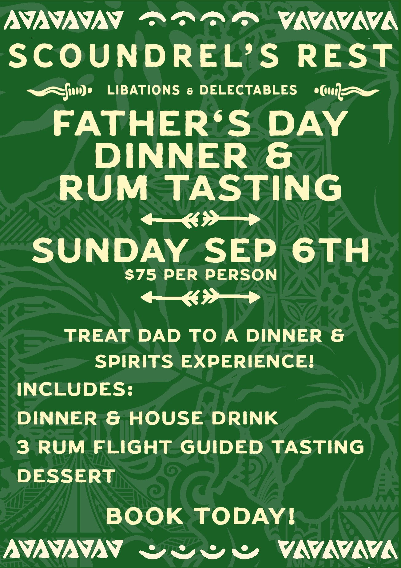 Father's Day Dinner + Rum Tasting