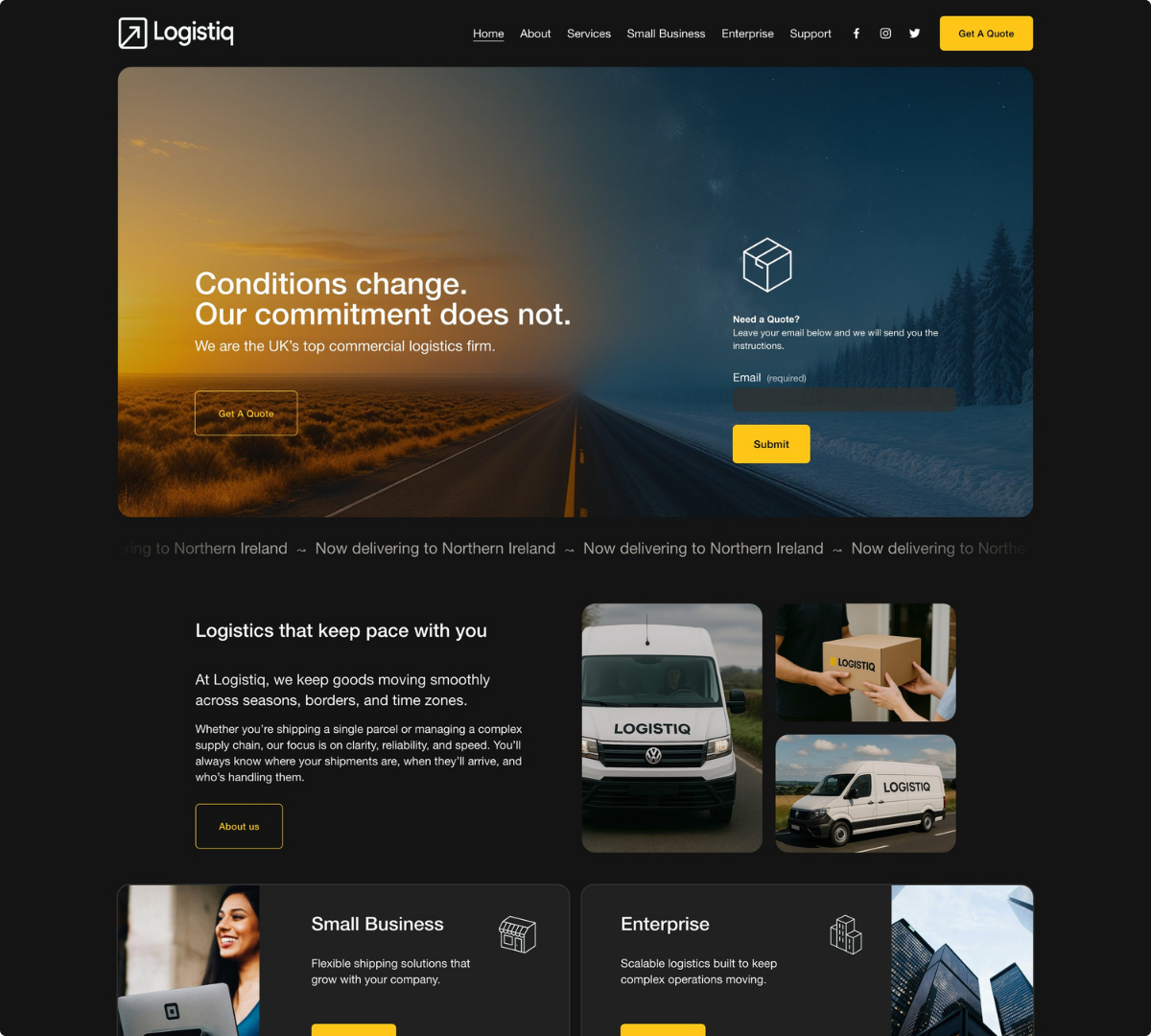 SquareForge Squarespace professional website example.