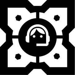 Icon of a customer service representative with headphones.