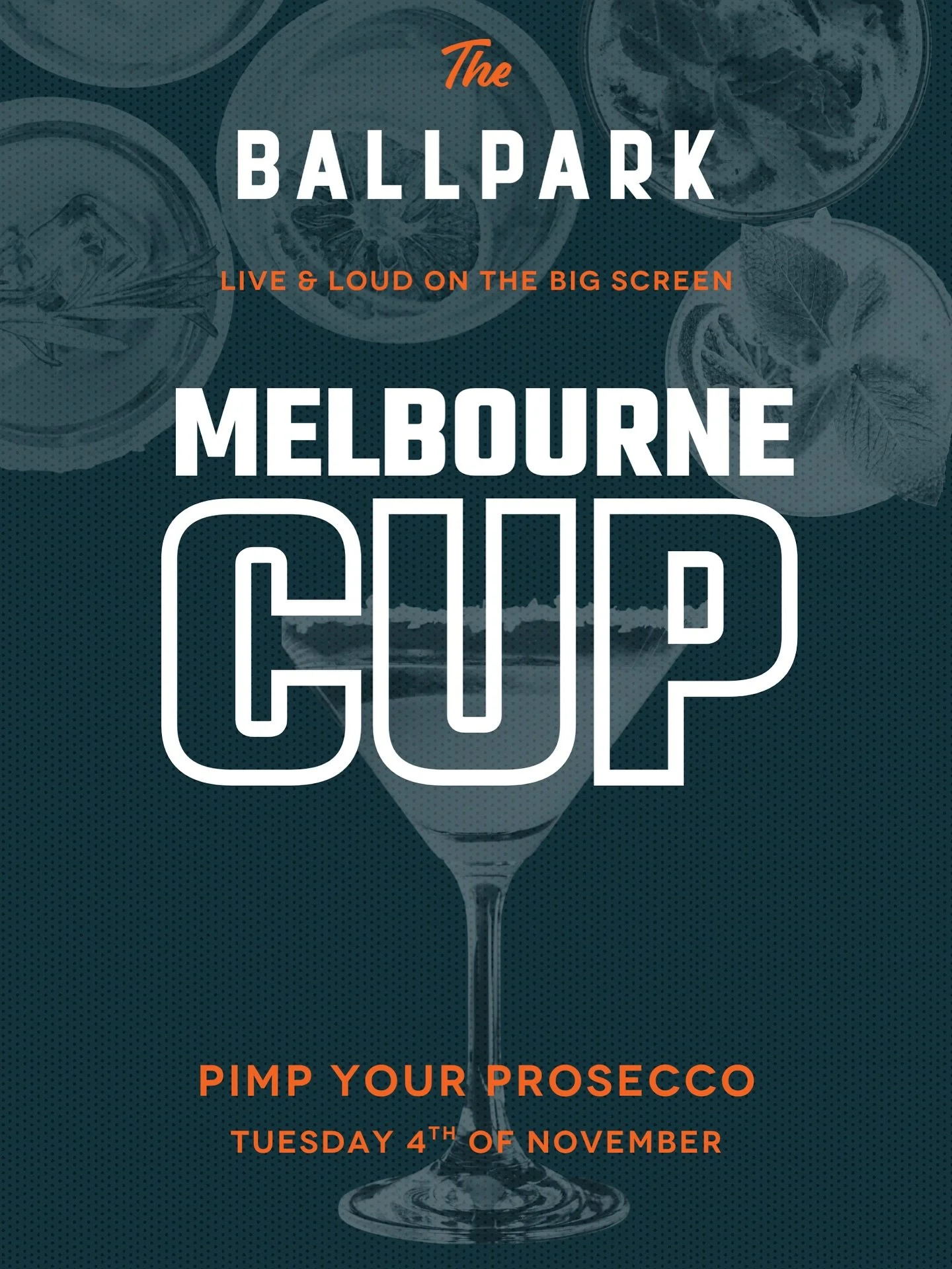 Bubbles, bats, bets &amp; big vibes at The Ballpark this Melbourne cup!🐎 Come pimp your prosecco with us while we watch the race-day unfold!🍾

We will also have prosecco packages &amp; specialised cocktails available for purchase on the day😊
Tuesd