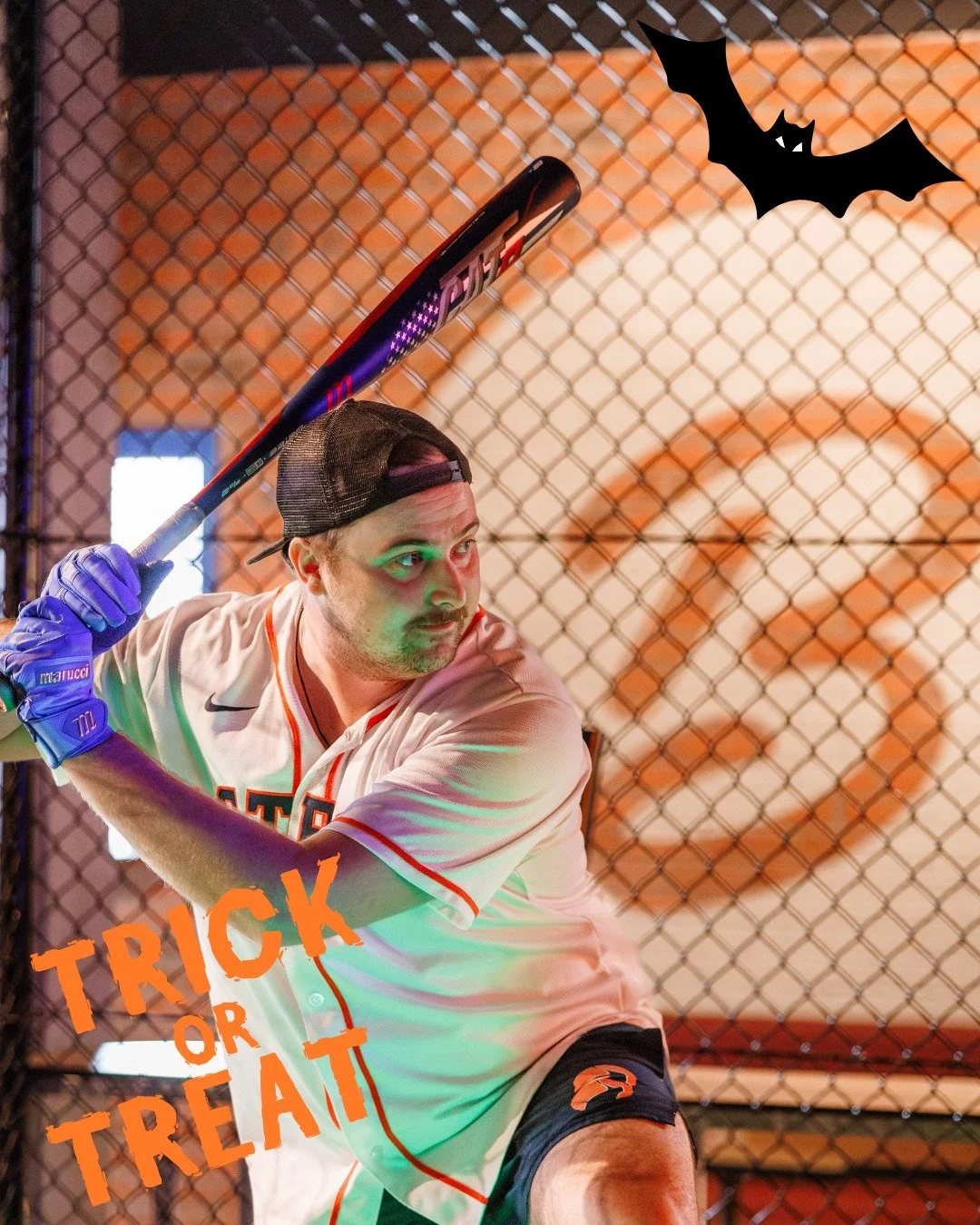 Spooky Season Swings 🎃

Swap the trick-or-treating for swings, pool and a round (or two) of drinks with your mates.
No jump scares,  unless it&rsquo;s the look on your face when you miss hitting the ball ⚾

📍 Gather the crew and lock in your spooky
