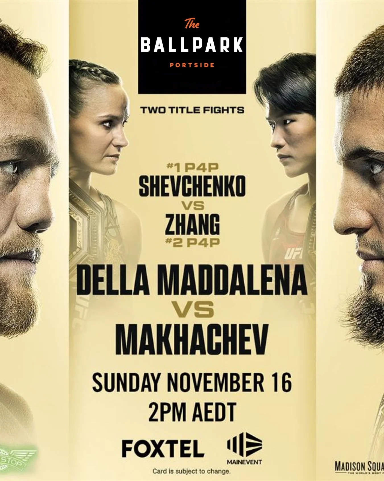 T- 6 days until Maddalena VS Makhachev with big hits for a big fight 🥊

Get in quick to secure yourself a table, not many reservations left now😮&zwj;💨

#theballparkportside #ufc322 #maddalenavsmakhachev #sportsbar #brisbanebars