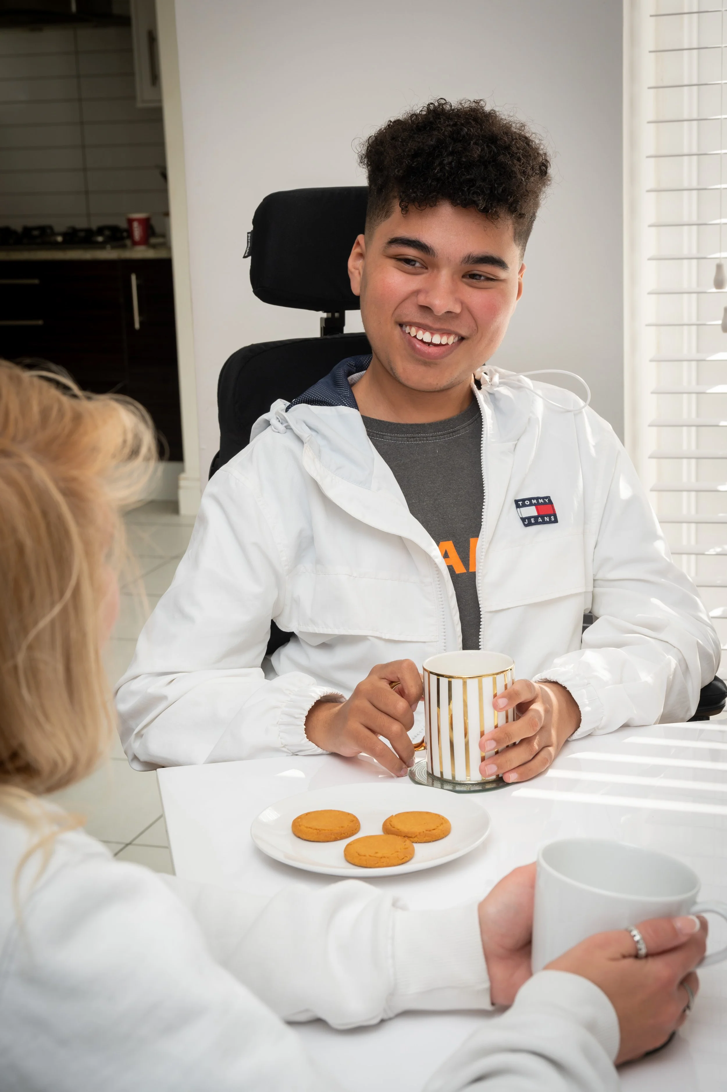 Portrait of Maxwell Mcknight drinking tea