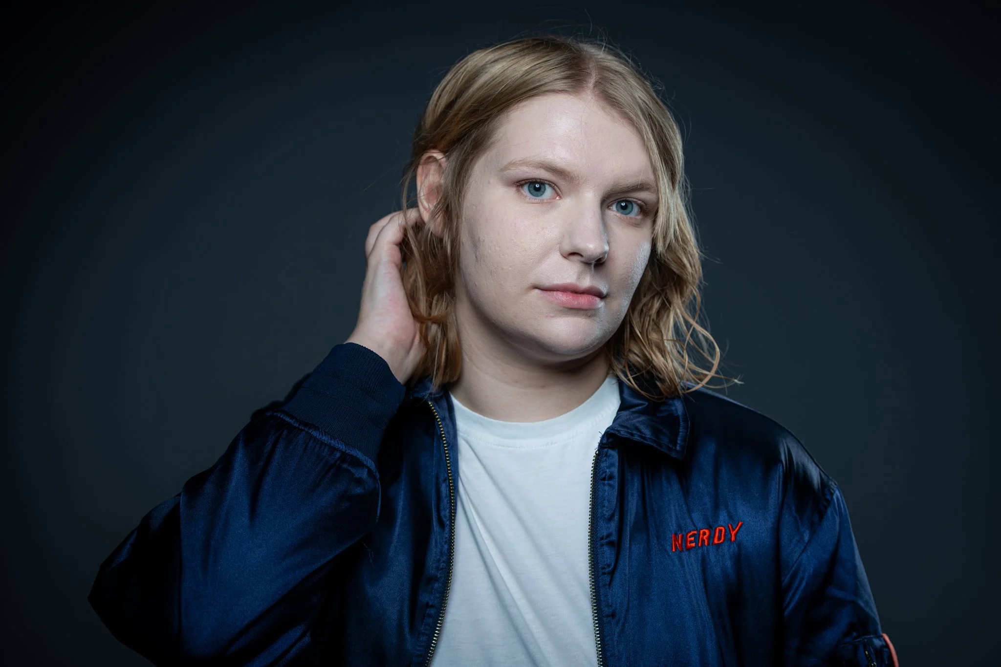 Portrait of Lily Beatrice - grey background