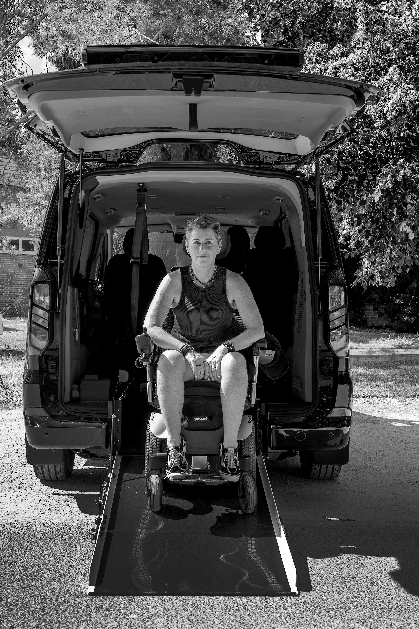 Portrait of Harper Cole Roberts in Wheelchair Accessible Vehicle