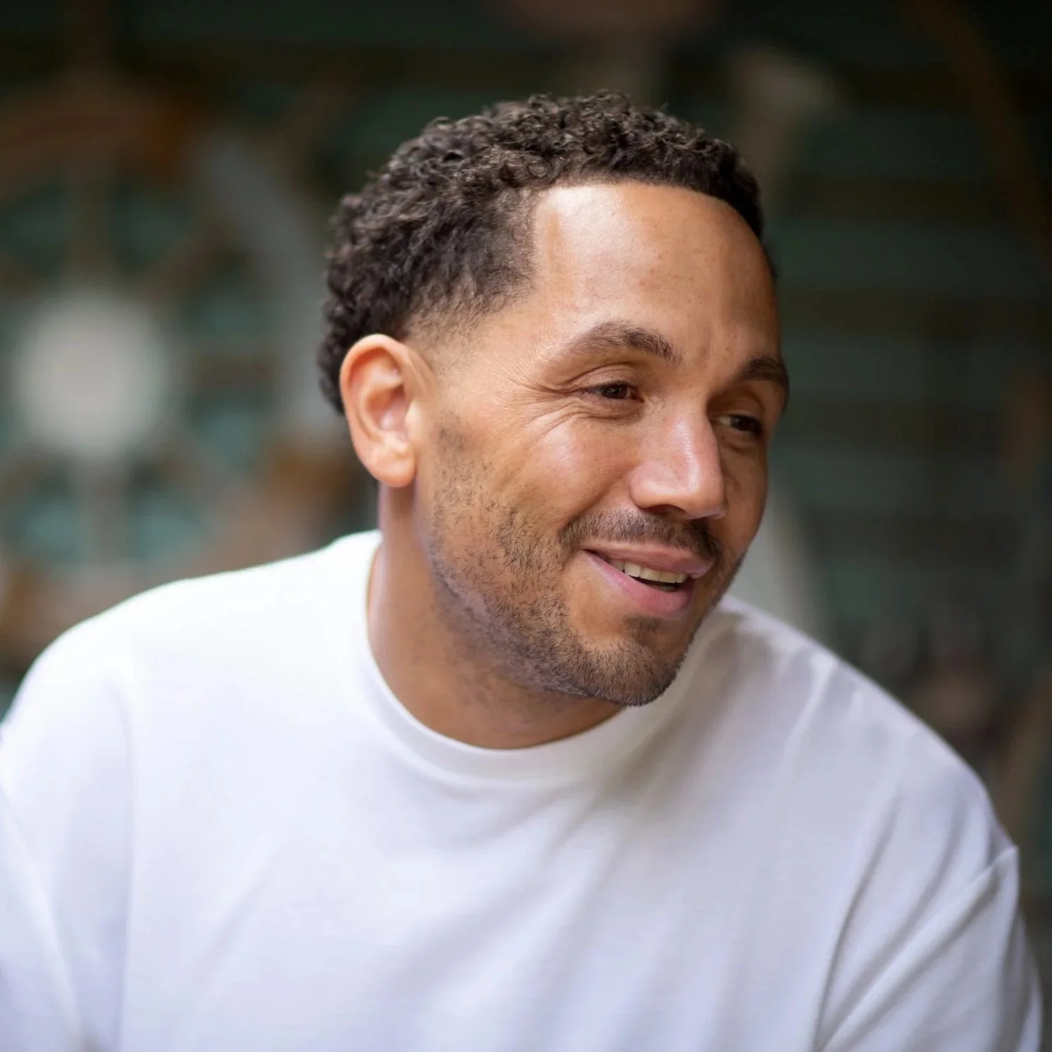 Portrait of Chris Baker - white t.shirt