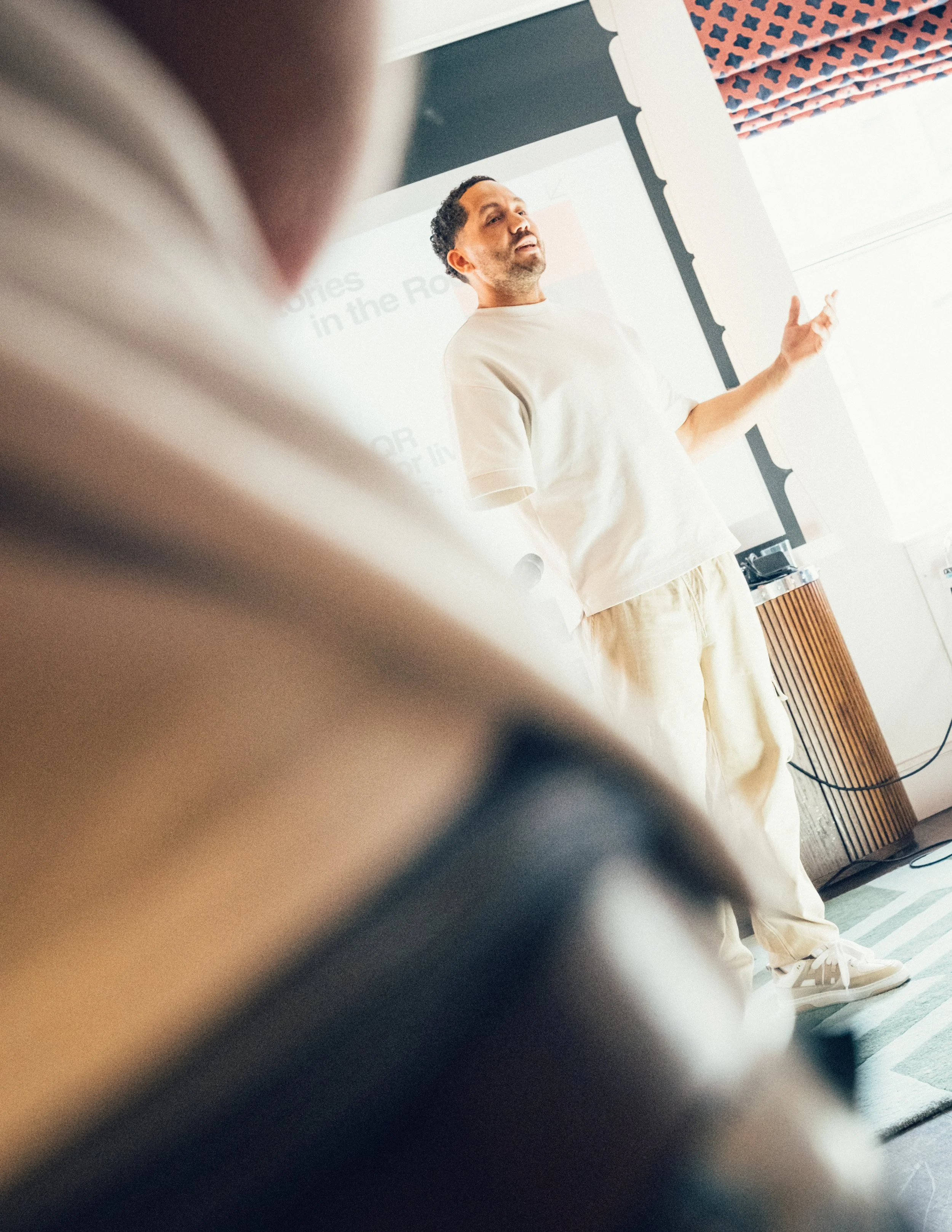 Chris talking at an event