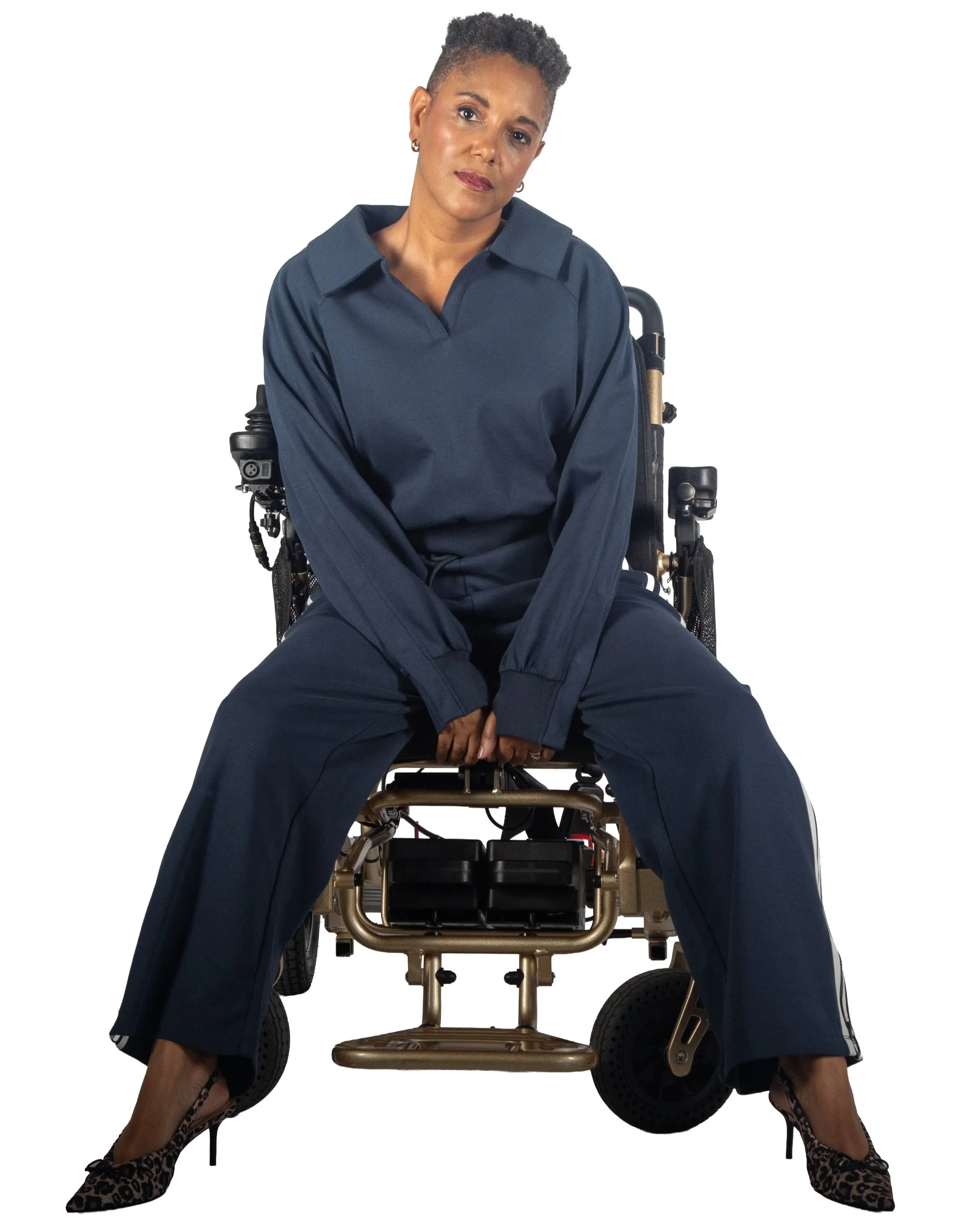 Portrait of Andie Willis - sat in wheelchair