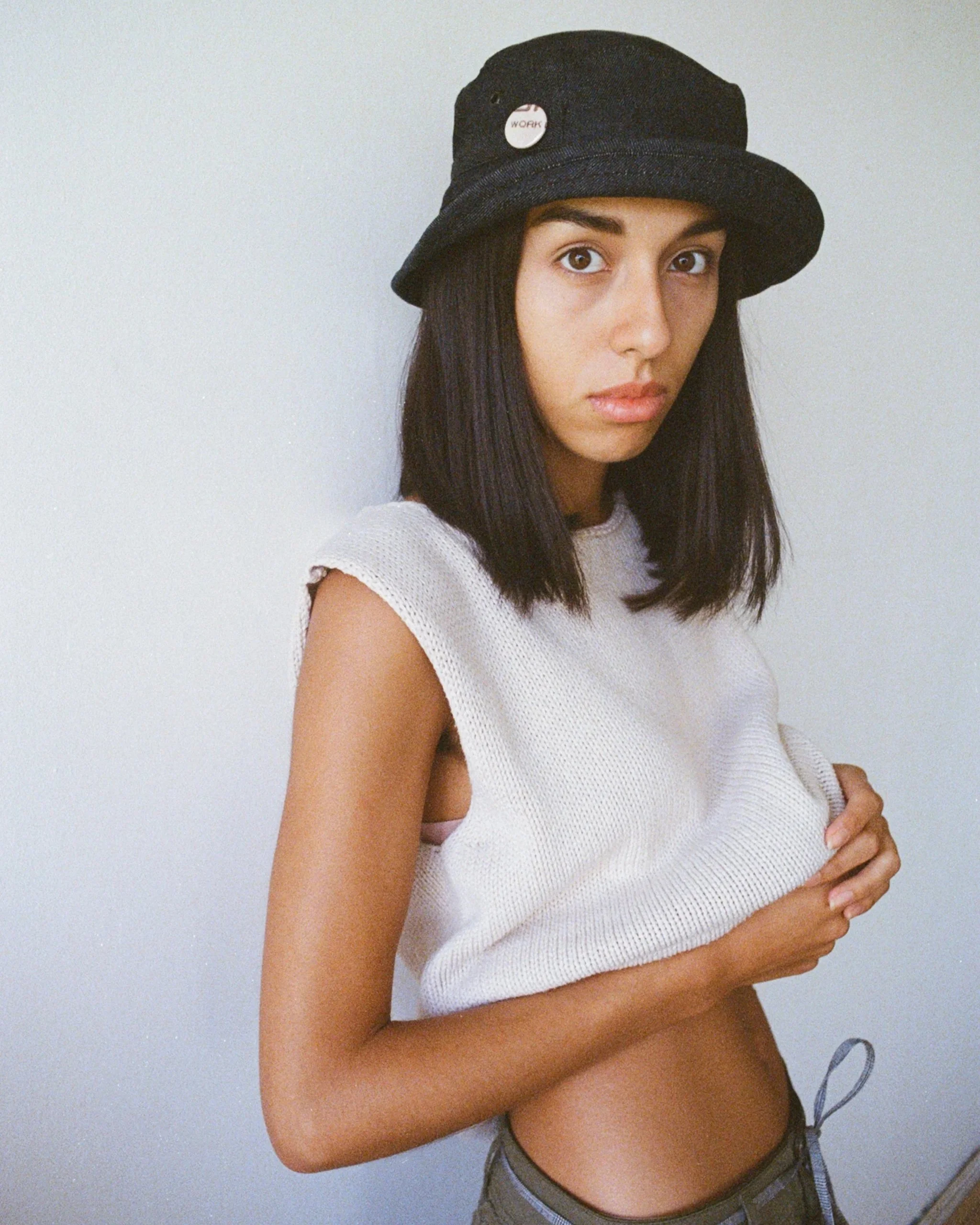 Portrait of Claudia Rose Walder Martinez - bucket hat