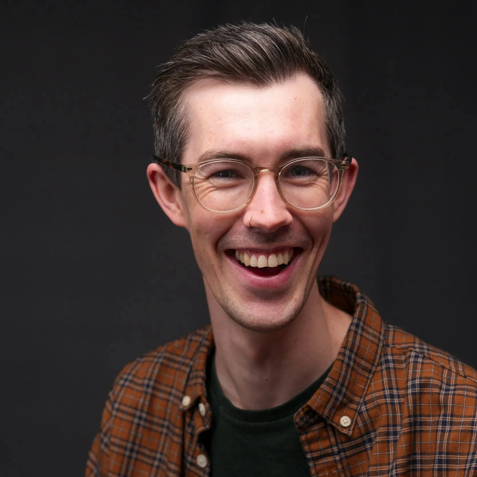 Portrait of Ayrton McGurgan - checked shirt