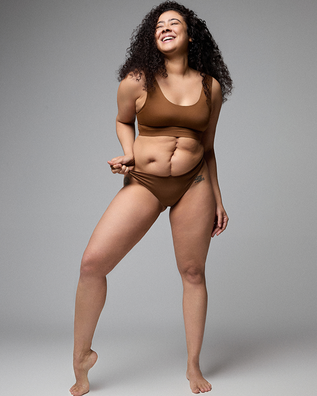 Portrait of Natalie-Amber - full length underwear