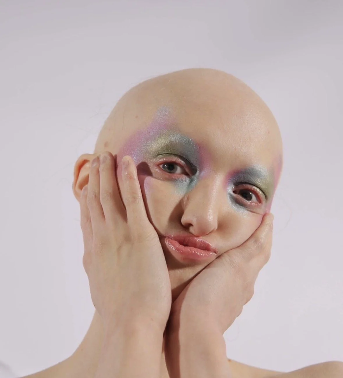 Portrait of Hannah Harpin - hands on face