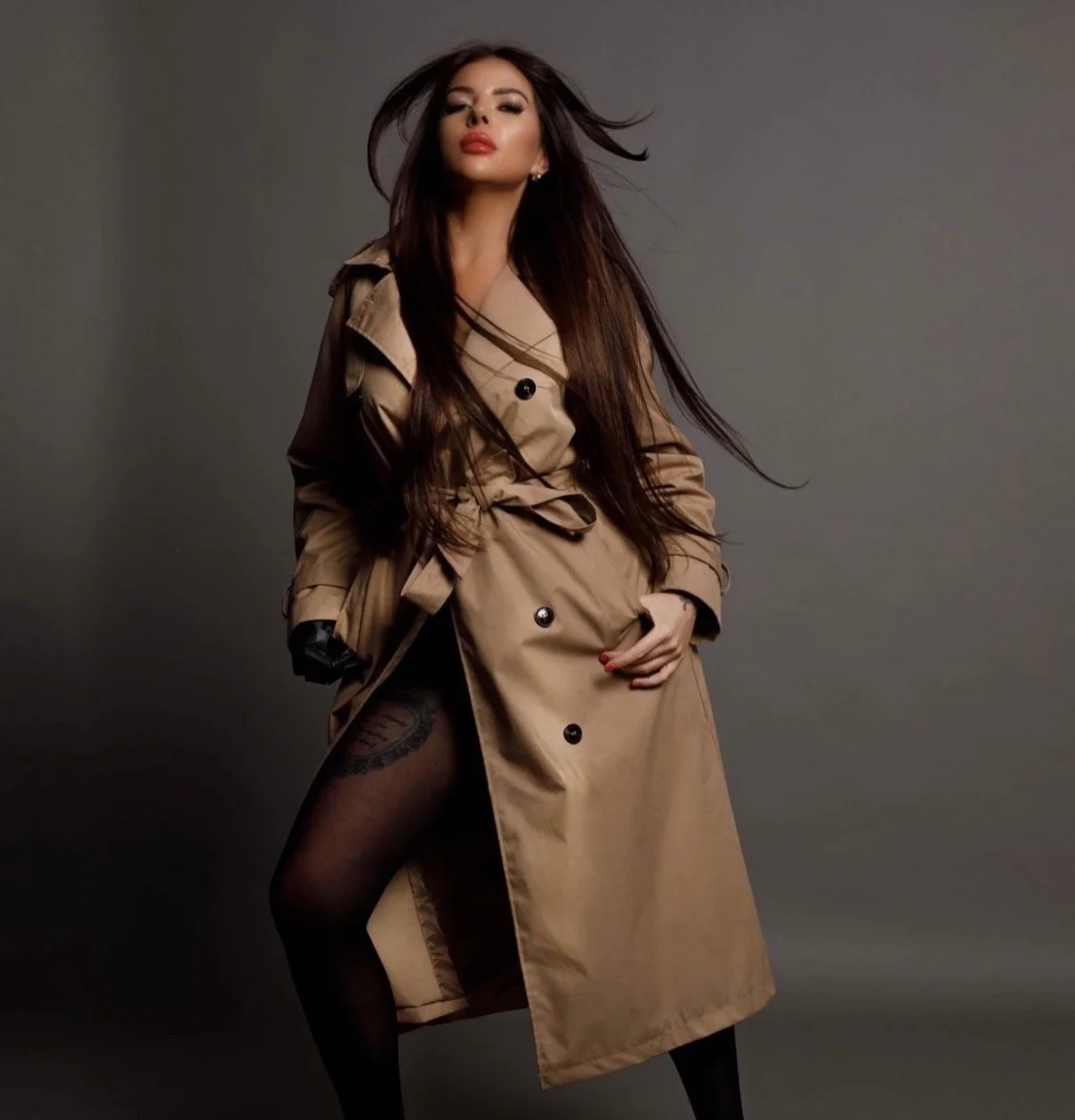 Portrait of Hayley O'Dwyer - trench coat