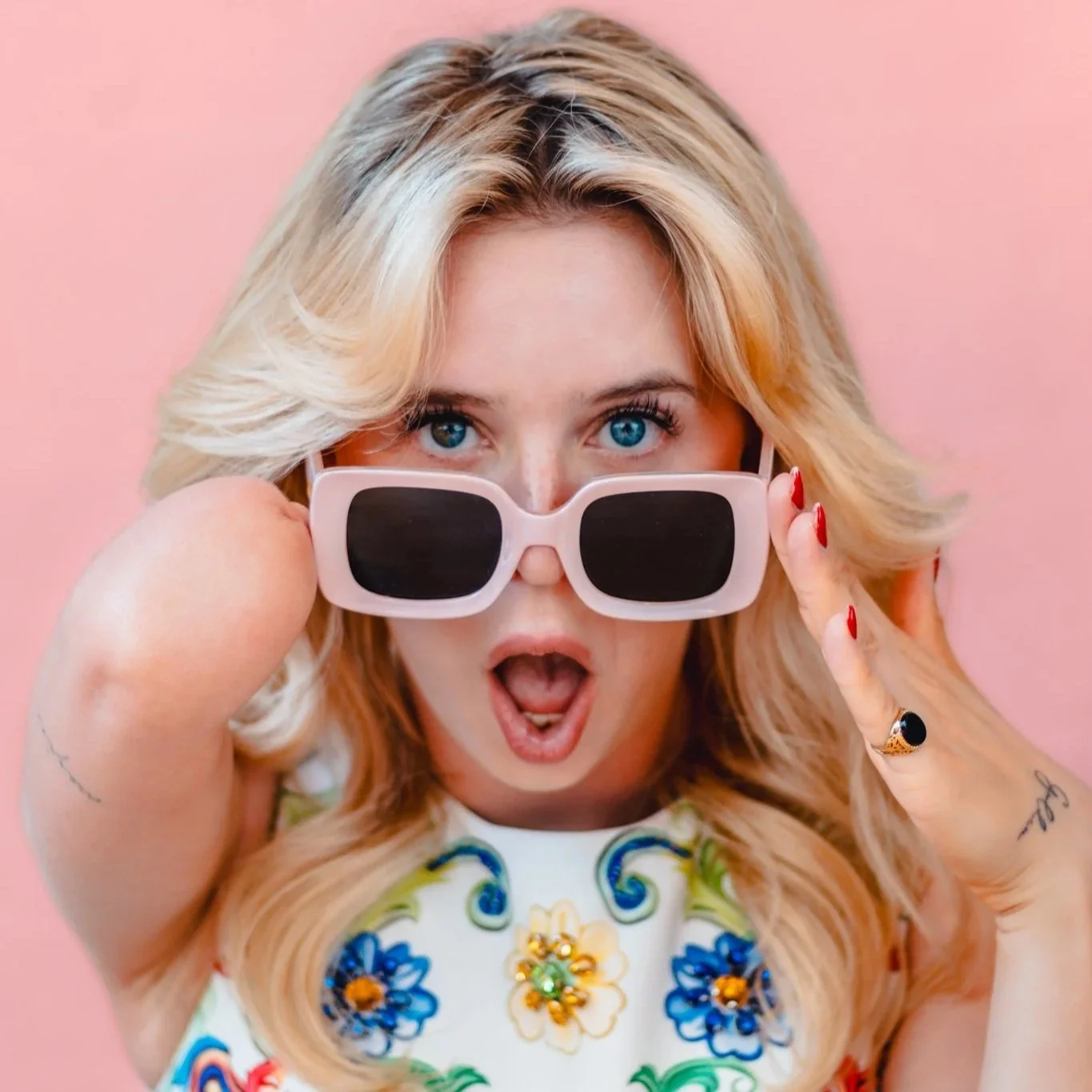 Portrait of Brooke Millhouse - pink sunglasses