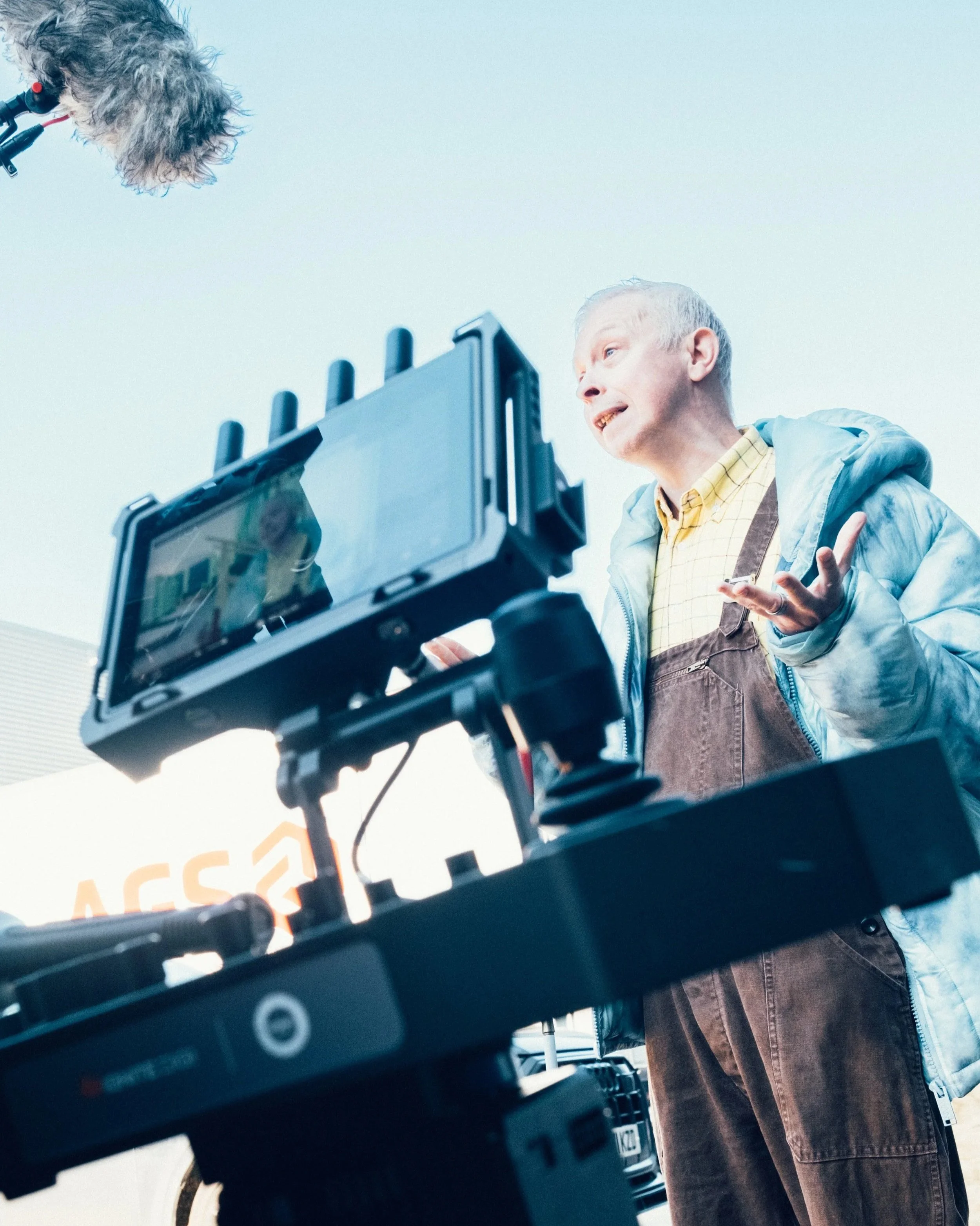 Clarke Reynolds on set for Tesco