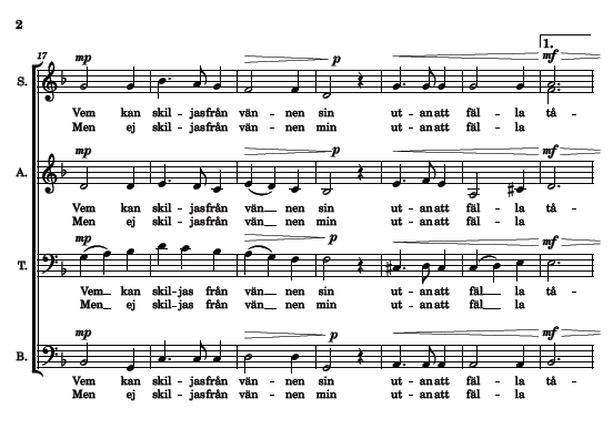 Nytt notsläpp: Vem kan segla (SATB)