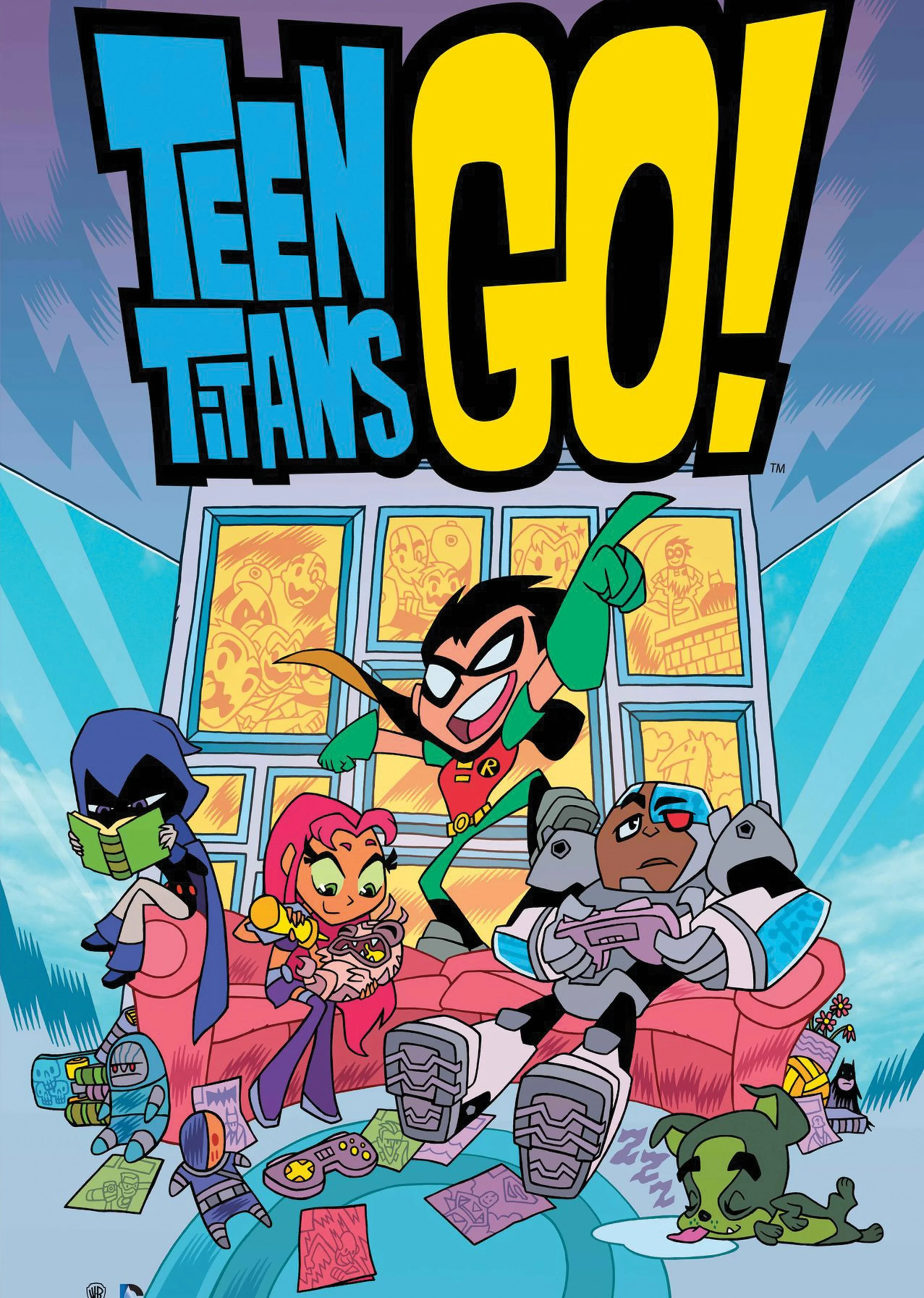 Geometric drawing of an outline square with sections divided by vertical, horizontal, and circle lines.