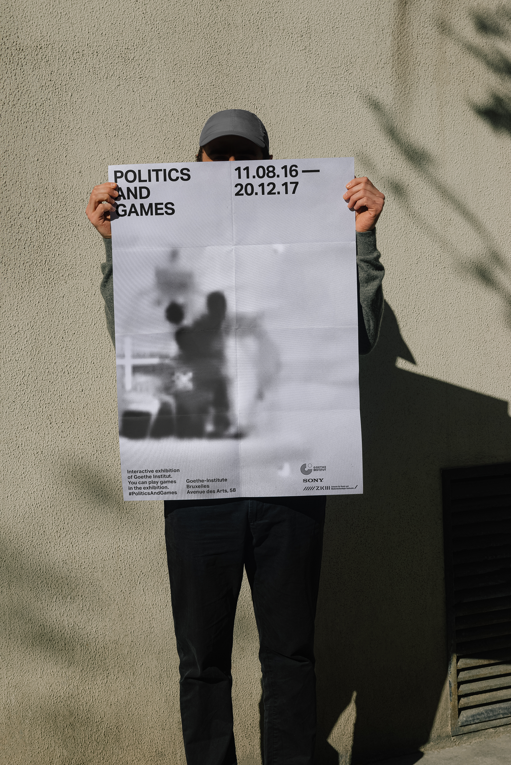 Politics and Games, Goethe-Institut Traveling Exhibition, Poster Design, Exhibition Graphics, and Catalog, 2016